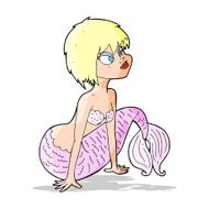 cartoon pretty mermaid N49
