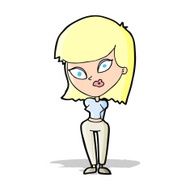 cartoon confused woman N165