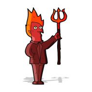 Cartoon Devil With Pitchfork N42