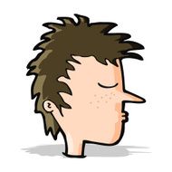 cartoon male face N27