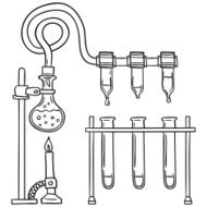 Laboratory equipment in black and white N2