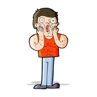 cartoon shocked gym man N26