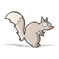 funny startled squirrel cartoon N7