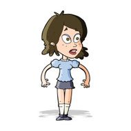 cartoon surprised woman N350