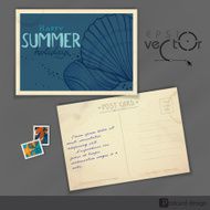 Old Postcard Design Template N3