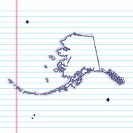 Hand-Drawn Map of Alaska