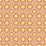 Seamless yellow flower pattern