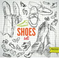 Vector Set of Sketch Shoes N2