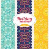 Set of festive ribbons