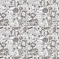 seamless doodle communication pattern N34