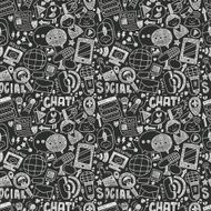 seamless doodle communication pattern N35