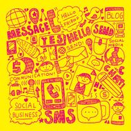 doodle communication background N29