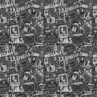 seamless doodle communication pattern N37