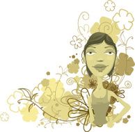 Pretty girl with Flowers N2