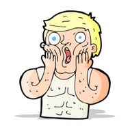 cartoon shocked gym man N27