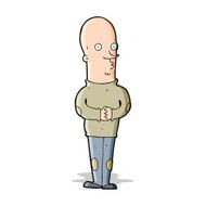 cartoon funny bald man N13