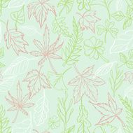 Seamless background - Leaves and botanic