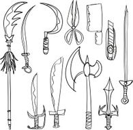 Weapon collection in black and white N2