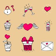 Love icons set N2