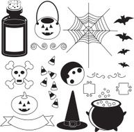 Halloween Icons Black and White