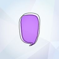 Colorful Vector Doodle Speech Bubble Drawing On Paper N3