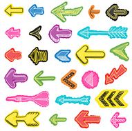 Colour doodle ARROWS
