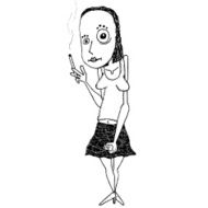 Young woman with cigarette