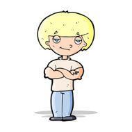 cartoon smug looking man N12