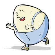 cartoon humpty dumpty egg character N12