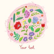 Printflowers vector background
