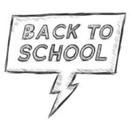 Vector Single Sketch Bubble - Back to School N4