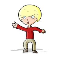 cartoon panicking boy N15