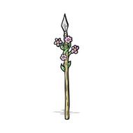 cartoon flowering spear N14