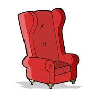 cartoon old armchair N13