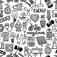 Seamless Pattern With Energy Symbols