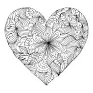 abstract heart on white background