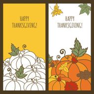 Set of vector autumn holiday banner backgrounds