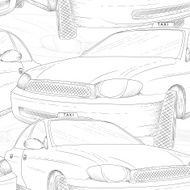 taxi seamless pattern