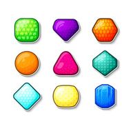 Set of vector crystals from different materials and shapes N2