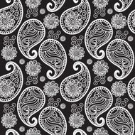 Vector seamless pattern with Indian ornament Turkish cucumber N4