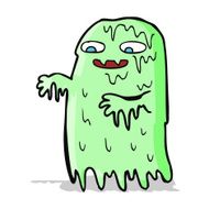 cartoon gross slime ghost N9