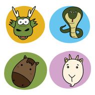 chinese horoscope animal set N2
