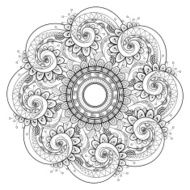 Vector Beautiful Deco Black Mandala N132