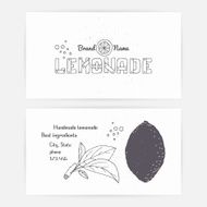 Business card set with hand drawn lemonade company branding template