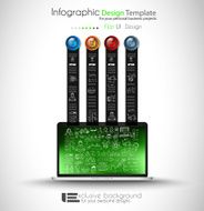 Clean Infographic Layout Template for data and information analysis N65