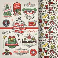 Hand Drawn Christmas Labels &amp; Badges N2