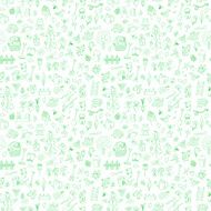 seamless pattern with garden elements