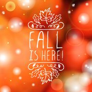 Fall is here - typographic element N2