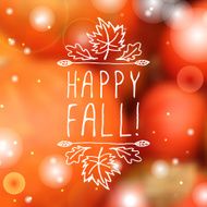 Happy Fall - typographic element N2