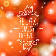 Relax Enjoy the Fall - typographic element N2